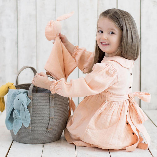 Mousseline babyjurk met Peter Pan-kraag – Biologisch katoen (OrganicEra)