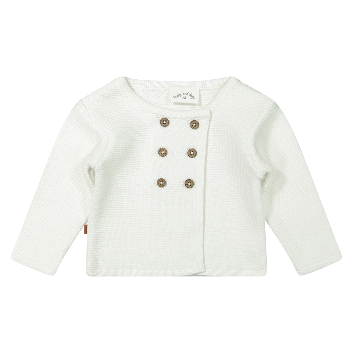 Flowerpower gebreide vest | Gebroken wit