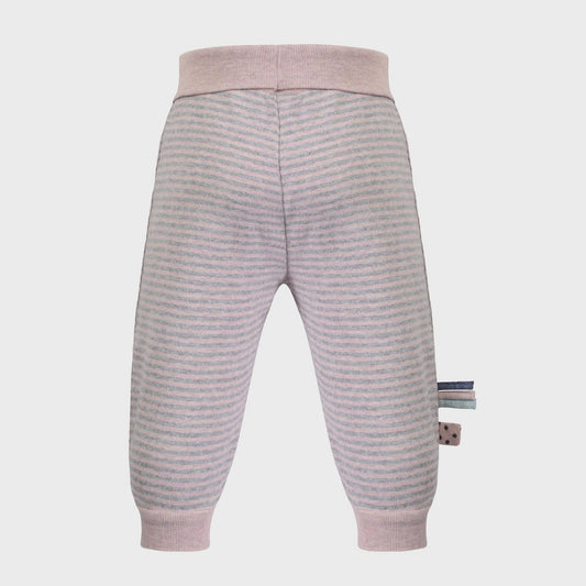 Slip-on broek – Rose Melange gestreept | OrganicEra