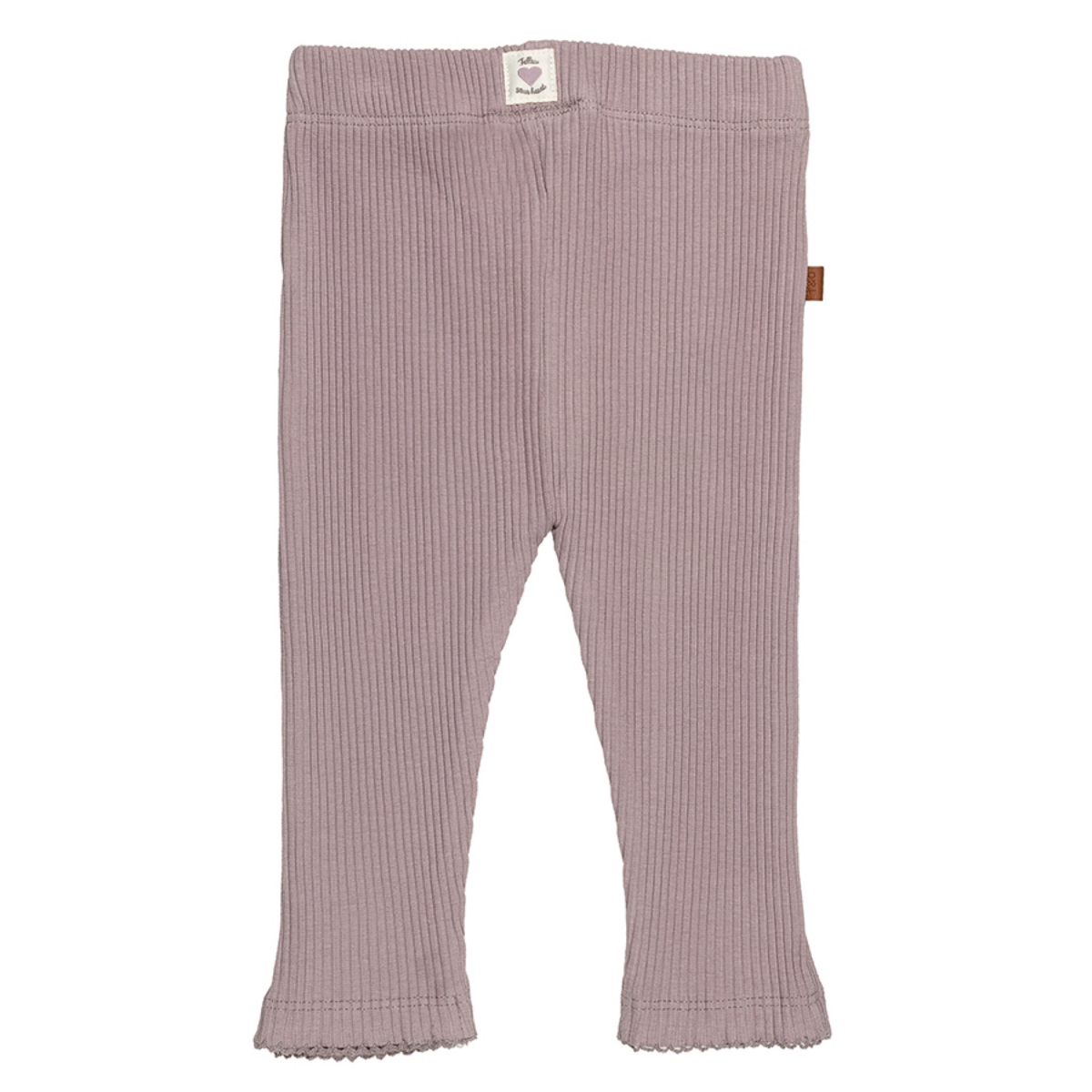 Geribbelde babylegging met hartdetail – zacht & lief