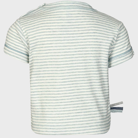 T-shirt met strepen – Aqua Melange (OrganicEra)