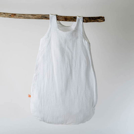 Witte zomerslaapzak van biologisch katoen