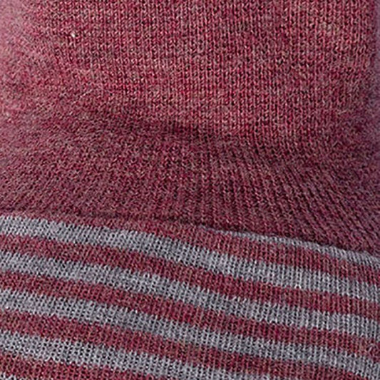 Babyslofjes – Gestreept Bordeaux Melange (OrganicEra)