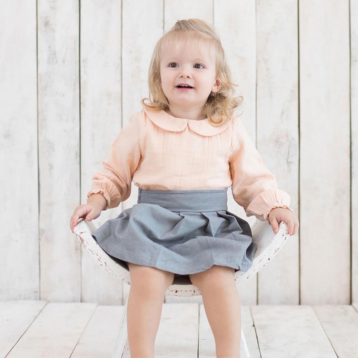 Bodysuit met lange mouwen – Zalmkleur (OrganicEra)