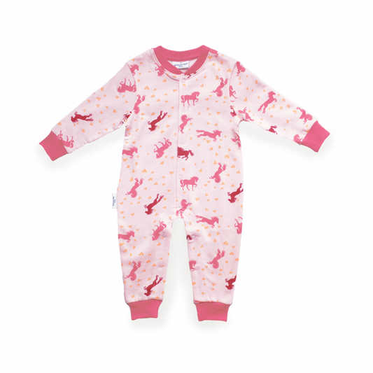 Paard pyjama baby | Roze