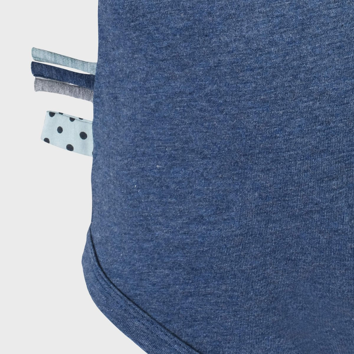 OrganicEra – Overslagromper met korte mouwen (Indigo Melange)