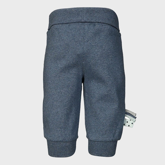 OrganicEra Slip-on Babybroek – Indigo Melange (Biokatoen Rib)