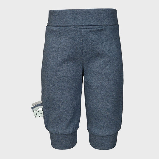 OrganicEra Slip-on Babybroek – Indigo Melange (Biokatoen Rib)