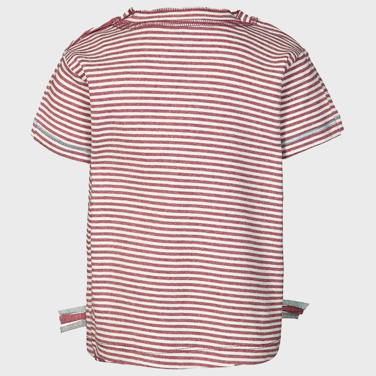 Gestreept T-shirt – Bordeaux Melange | OrganicEra