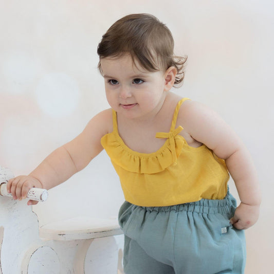 OrganicEra Baby Bodysuit met Spaghetti-bandjes – Biokatoen & Hennep