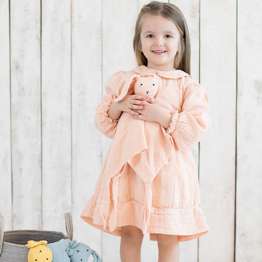 Mousseline babyjurk met Peter Pan-kraag – Biologisch katoen (OrganicEra)