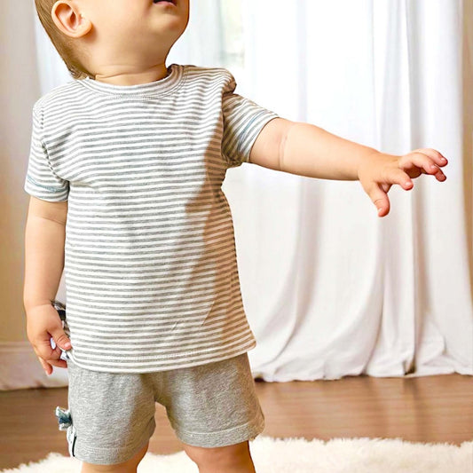 OrganicEra biologische babyshort, grijs