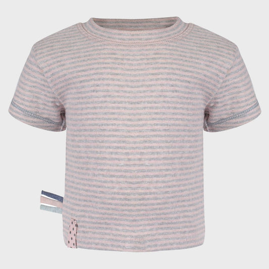 Gestreept T-shirt – Rose Melange | OrganicEra