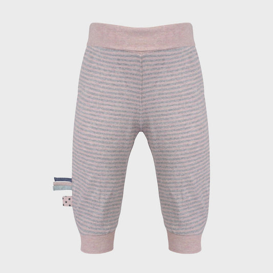 Slip-on broek – Rose Melange gestreept | OrganicEra