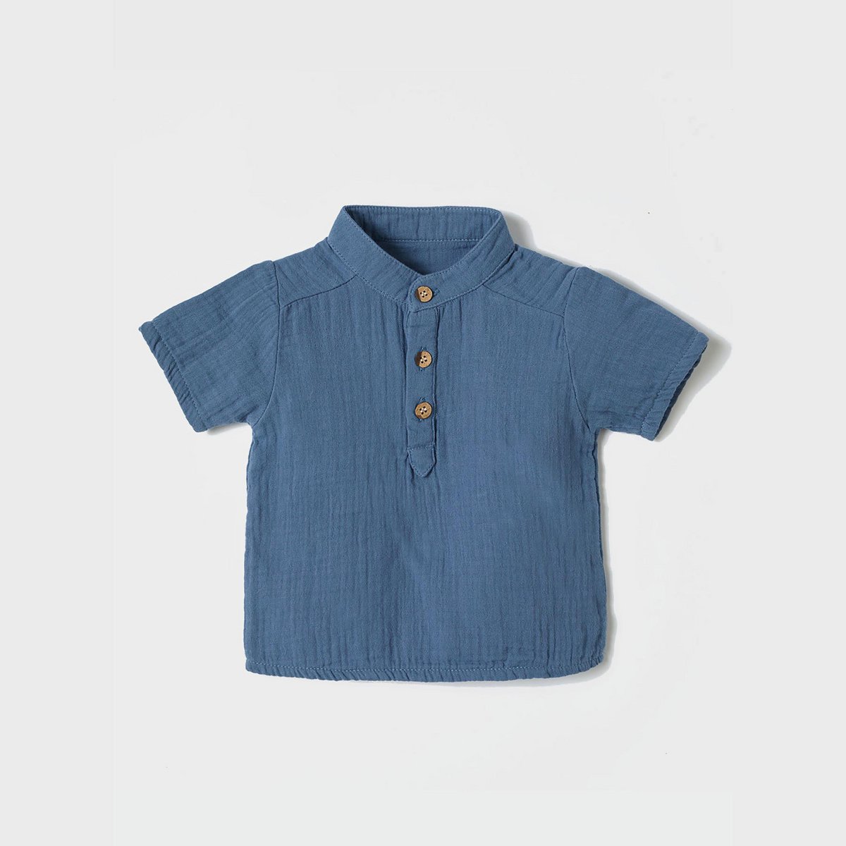 OrganicEra – Mousseline Shirt met Korte Mouwen