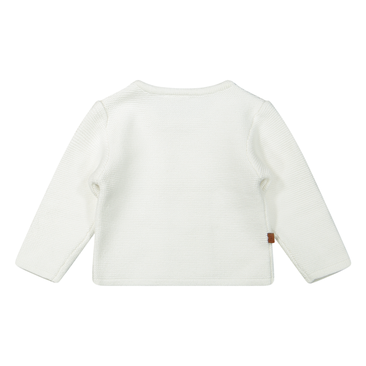 Flowerpower gebreide vest | Gebroken wit
