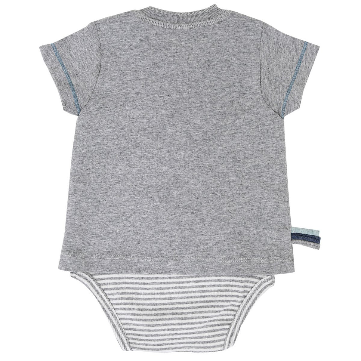 T-shirtbody met korte mouwen – Grijs (OrganicEra)