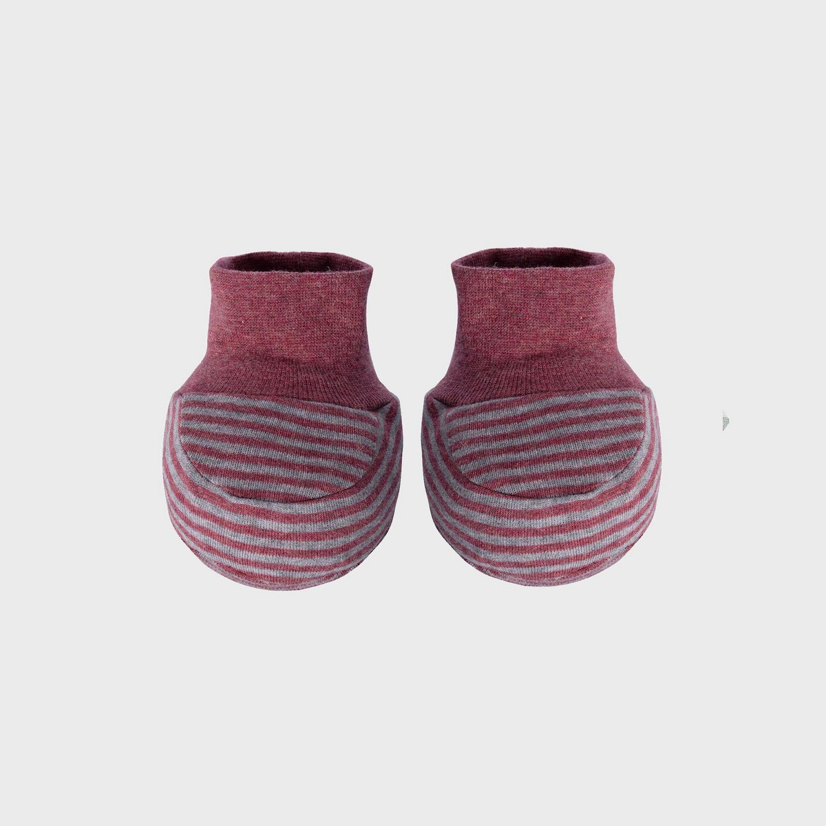 Babyslofjes – Gestreept Bordeaux Melange (OrganicEra)