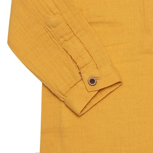 Shirt-bodysuit met lange mouwen – Mosterd (OrganicEra)