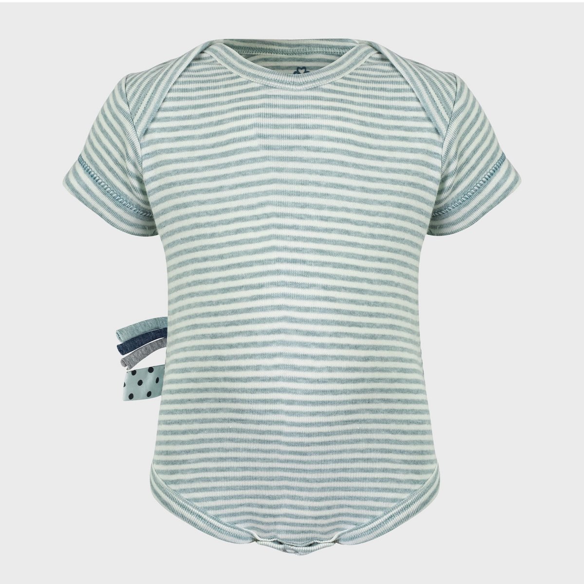 Romper met korte mouwen – Aqua Melange (OrganicEra)