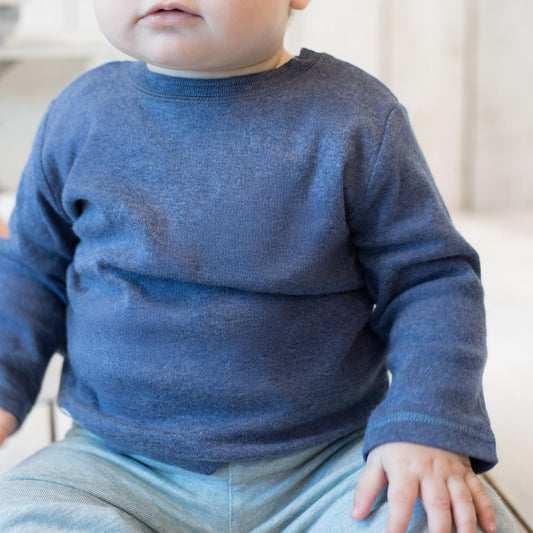OrganicEra – Shirt met Lange Mouwen – Indigo Melange