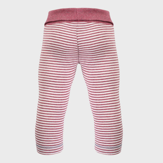 Unisex Leggings – Gestreepte Bordeaux Melange (OrganicEra)