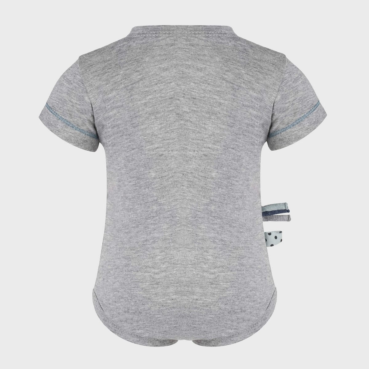 OrganicEra Wrap-Over Romper met Korte Mouwen – Grijze Melange