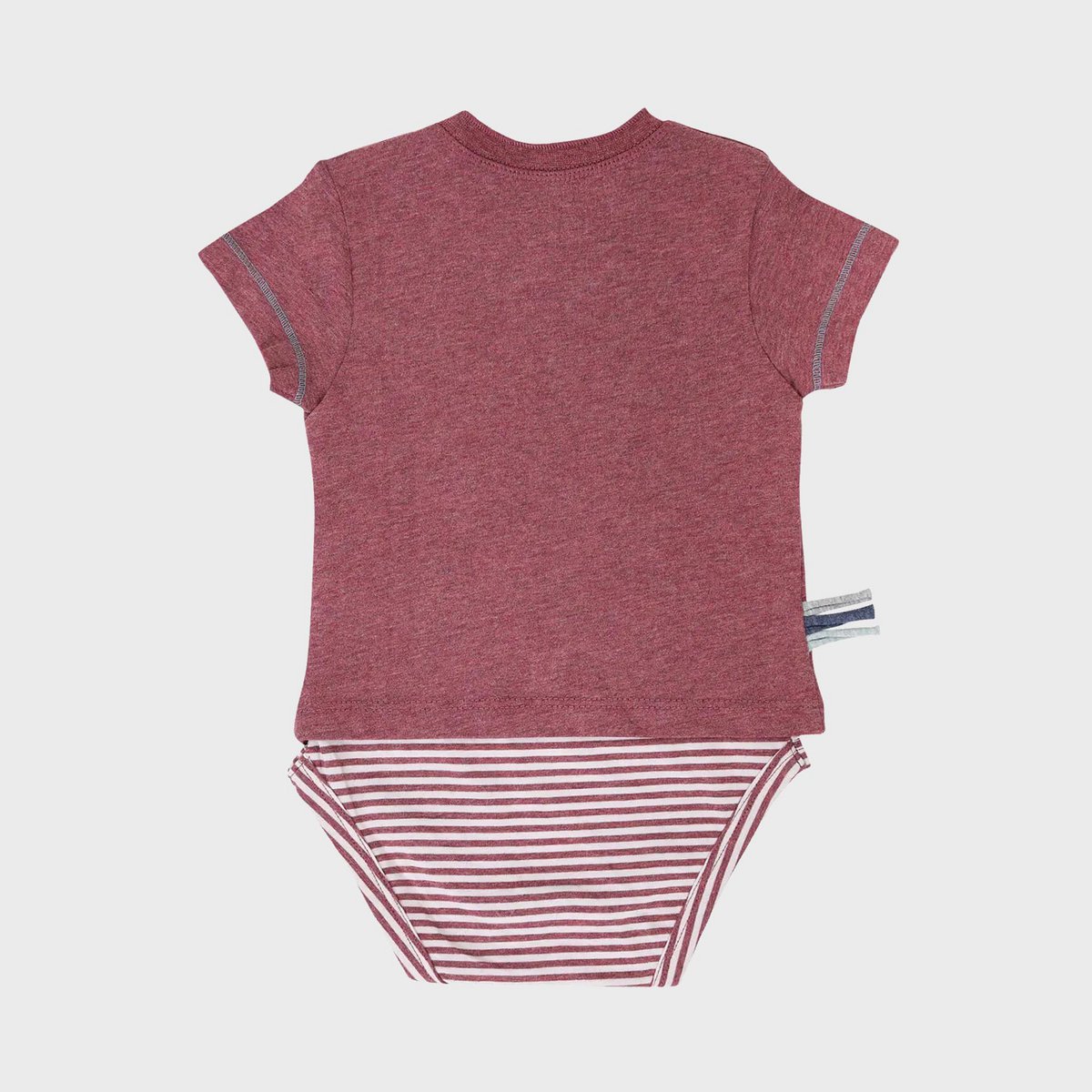 OrganicEra – Lichaamsshirt met korte mouwen in Bordeaux Melange