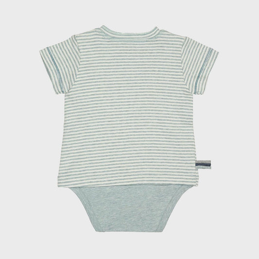 OrganicEra – Lichaamsshirt Korte Mouwen (Aqua Melange)