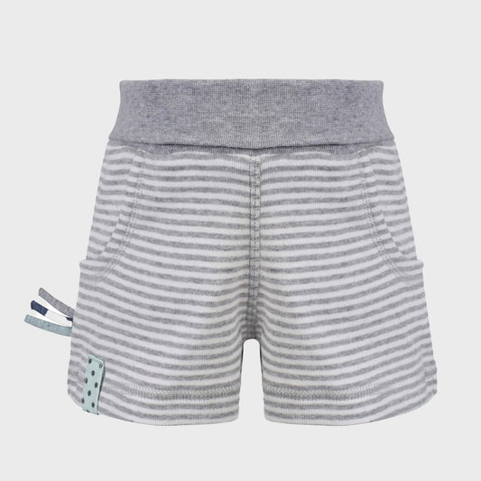 Zomerse ribshorts in grijze melange – OrganicEra