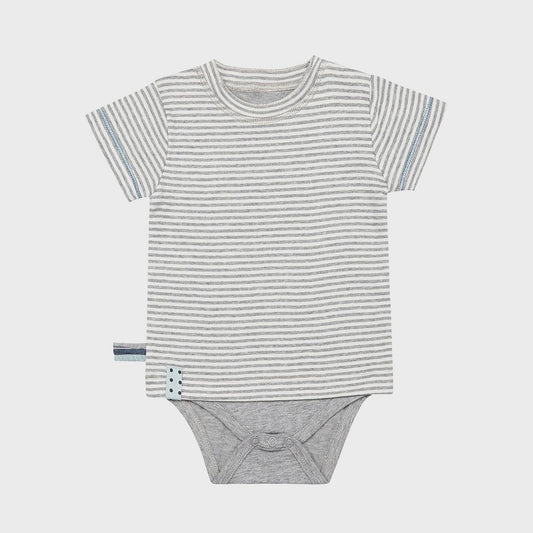 OrganicEra 2-in-1 Shirt & Body – Grijze Melange (Biokatoen)