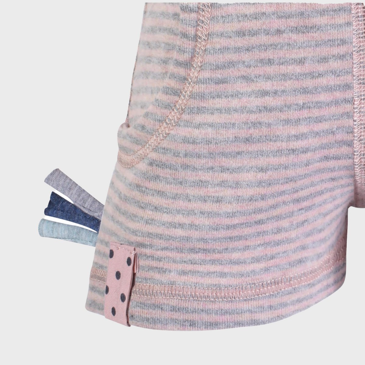 OrganicEra – Biologische babyshorts Rose Melange (gestreept)