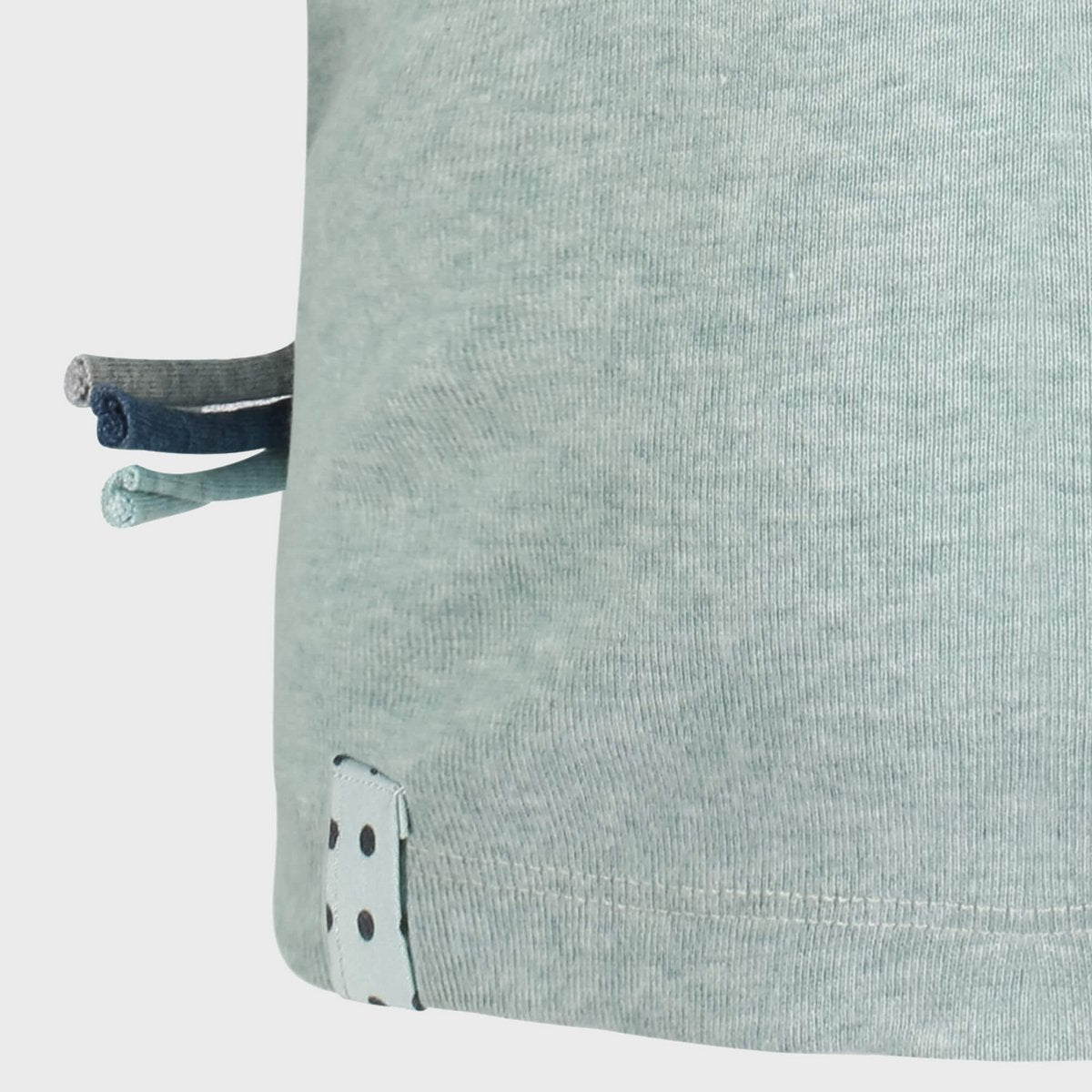 OrganicEra Shirt met Lange Mouwen – Aqua Melange (Ribkatoen)
