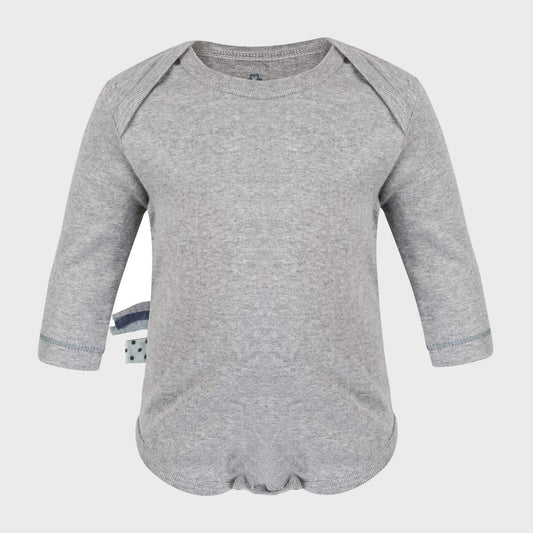 Lange mouwen body – Grijze Melange | OrganicEra
