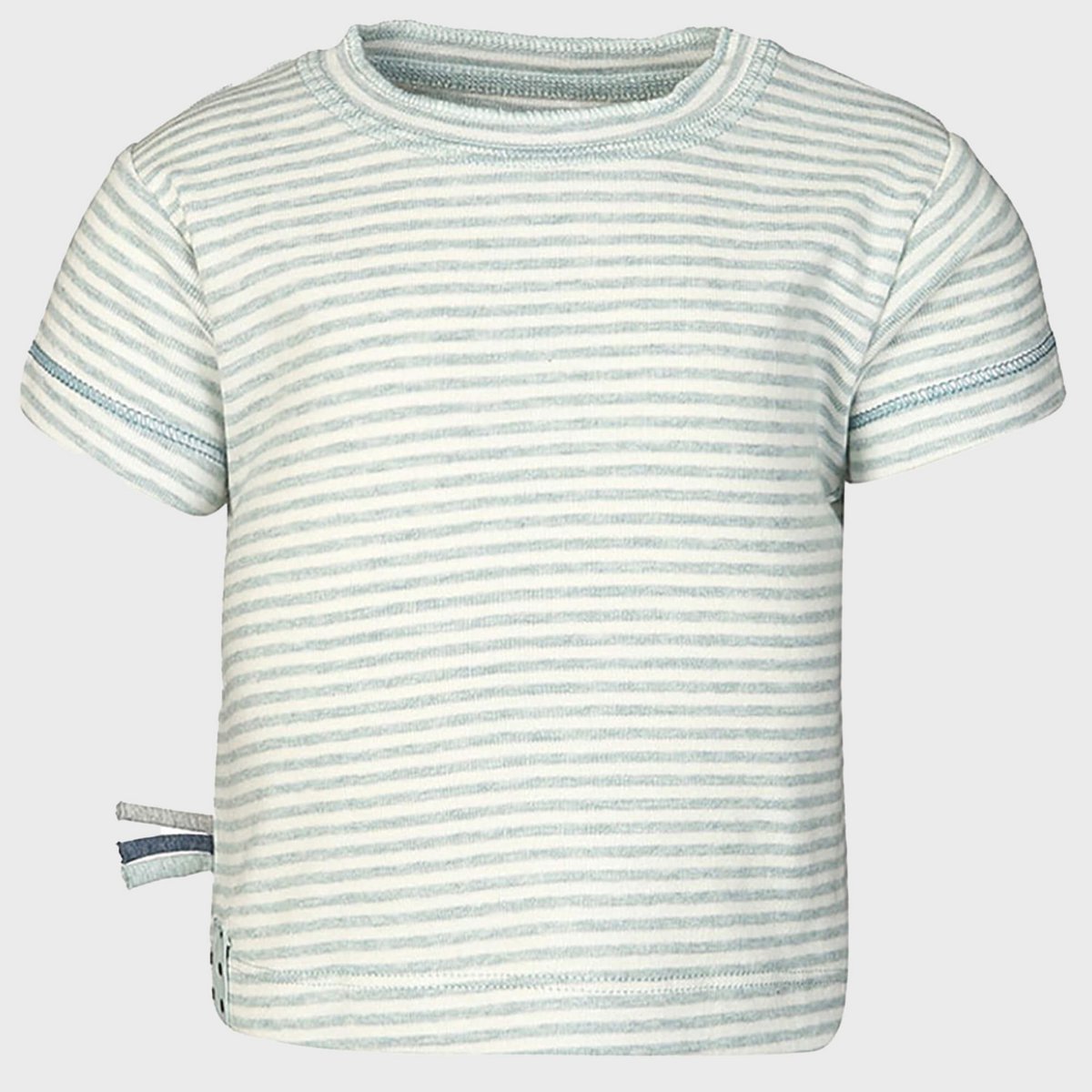T-shirt met strepen – Aqua Melange (OrganicEra)