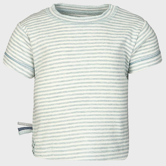T-shirt met strepen – Aqua Melange (OrganicEra)