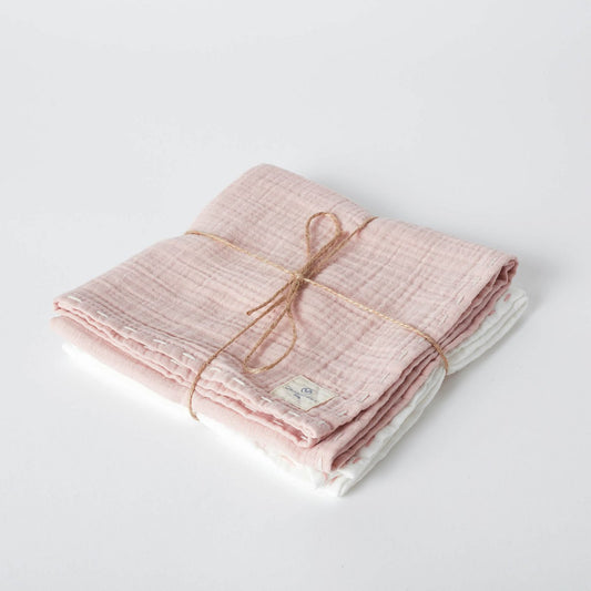 Set van 2 mousseline babydoeken – 100% biologisch katoen