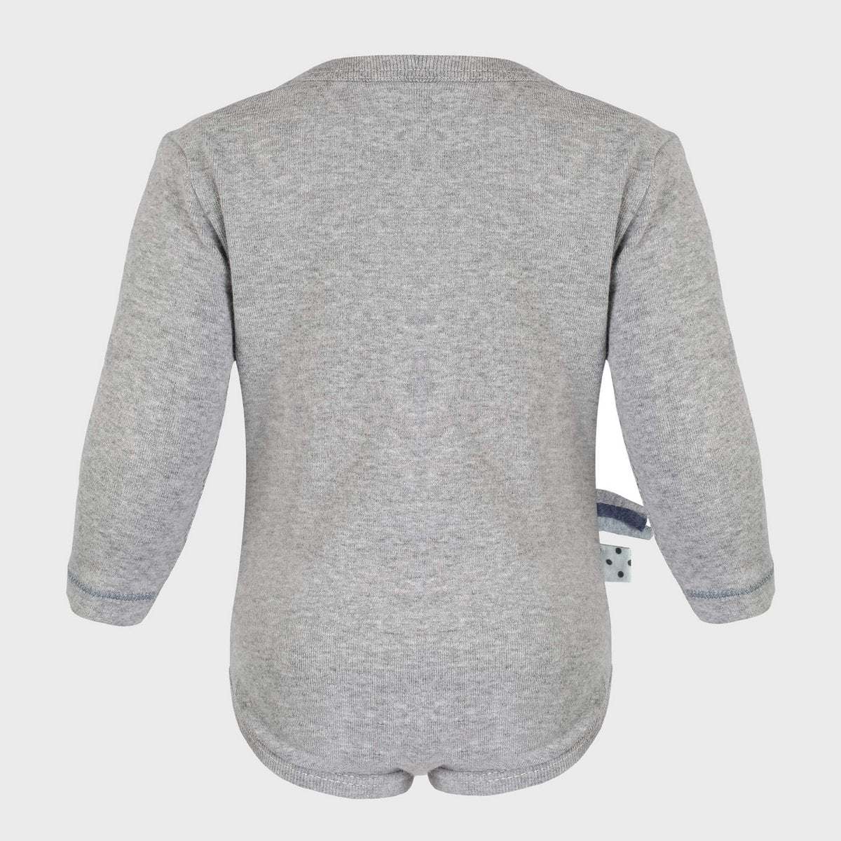 Lange mouwen body – Grijze Melange | OrganicEra