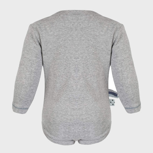 Lange mouwen body – Grijze Melange | OrganicEra
