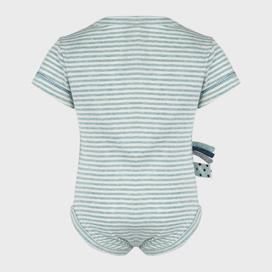 Romper met korte mouwen – Aqua Melange (OrganicEra)