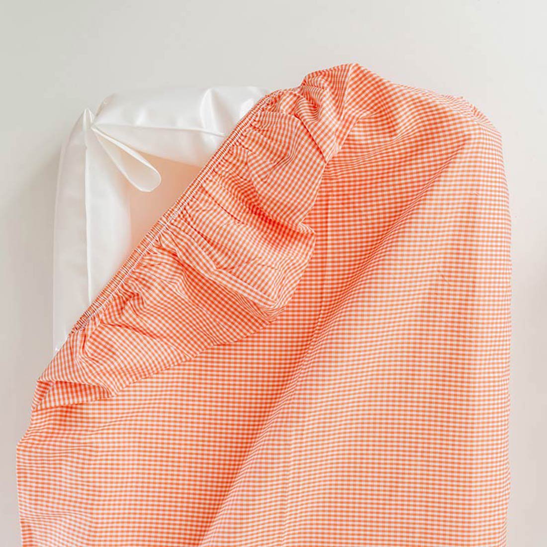 Gingham biologisch katoenen aankleedkussenhoes