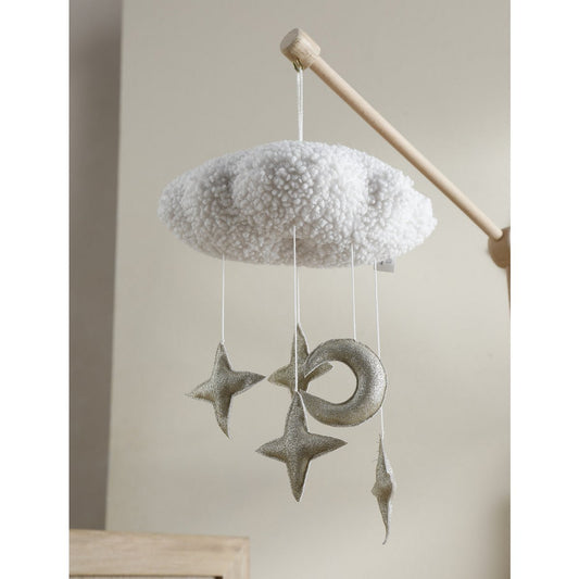 Handgemaakte mobiel – Cirrus Wolk met Sterren en Maan