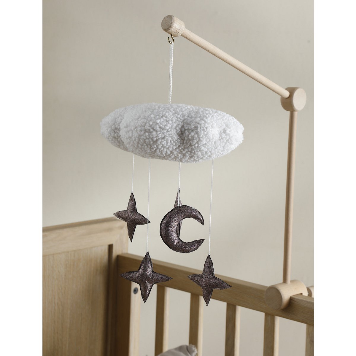 Handgemaakte mobiel – Cirrus Wolk met Sterren en Maan