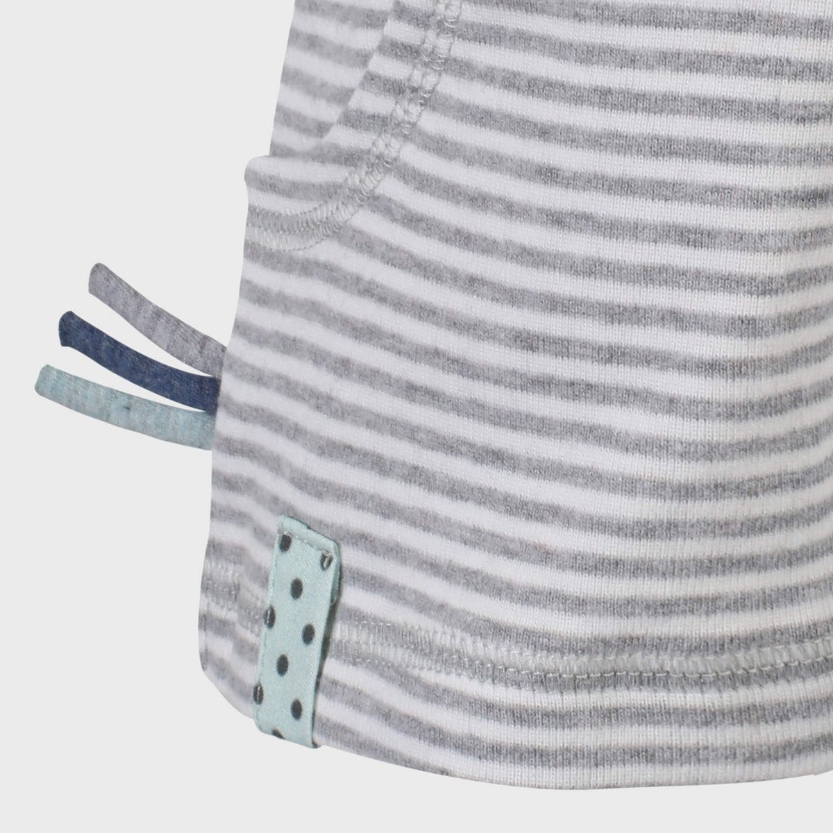 Zomerse ribshorts in grijze melange – OrganicEra
