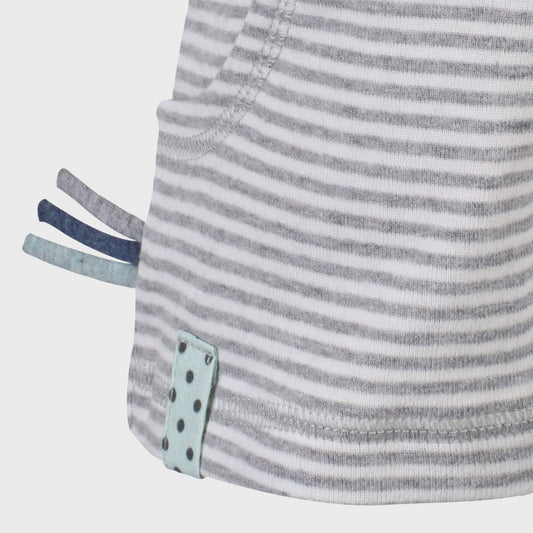 Zomerse ribshorts in grijze melange – OrganicEra