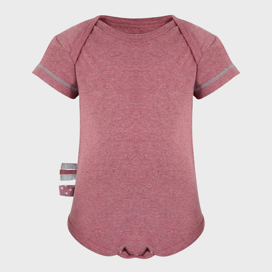 Body met korte mouwen – Bordeaux Melange (OrganicEra)