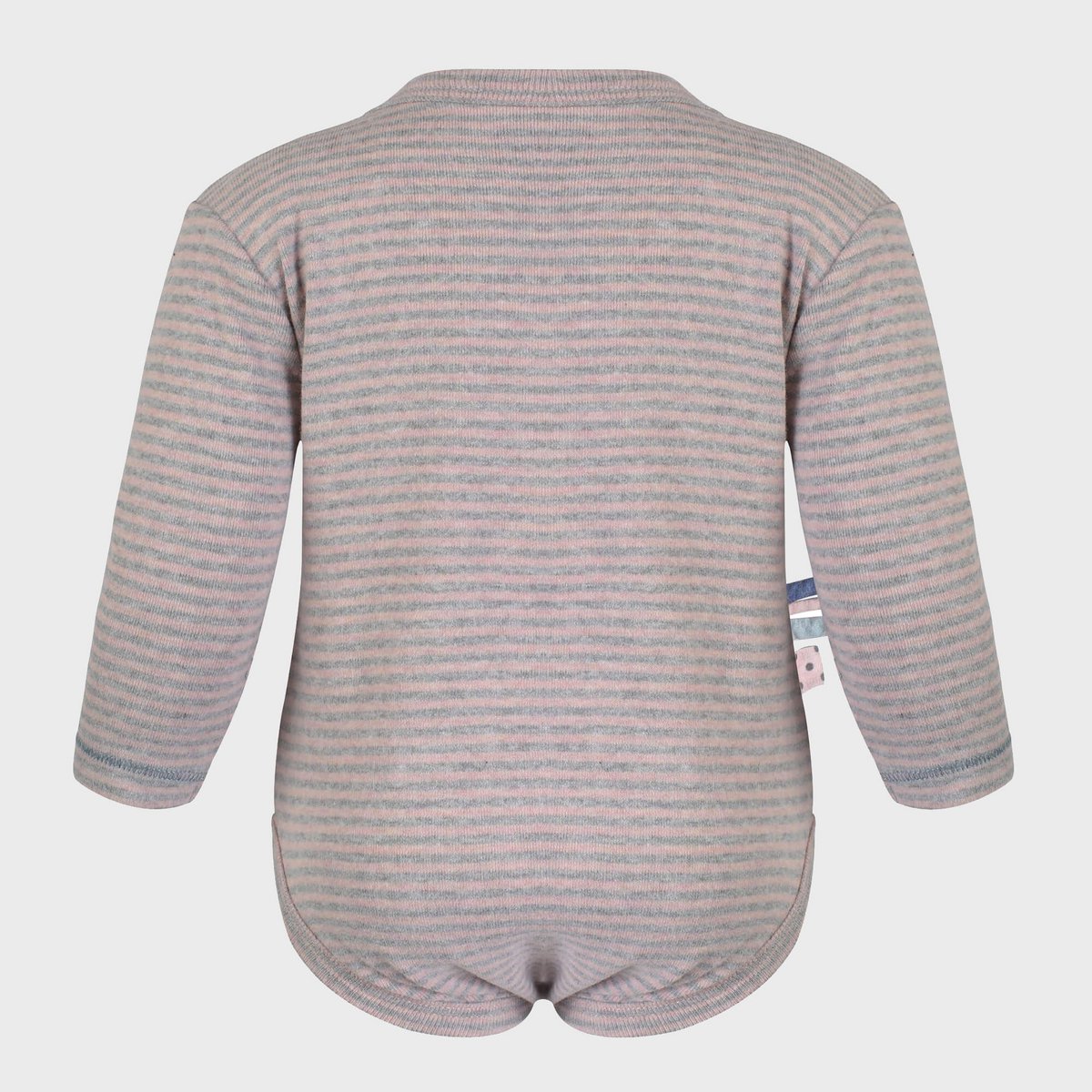 Wrap-romper met lange mouwen – Rose Melange (OrganicEra)