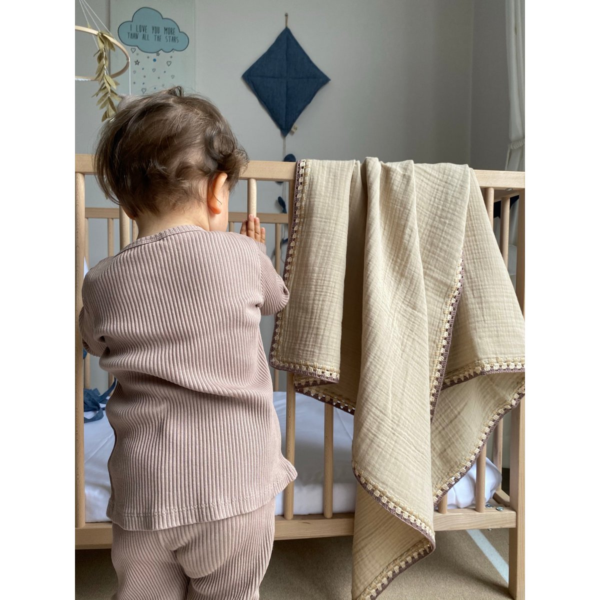 Mousseline babydeken – 4-laags, ademend & GOTS-gecertificeerd