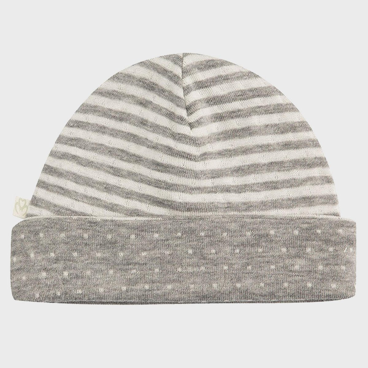 Omkeerbare babybeanie – Grijs (OrganicEra)