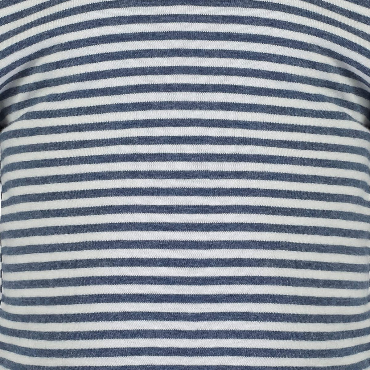 OrganicEra – Lichaamsshirt Korte Mouwen in Gestreepte Indigo Melange